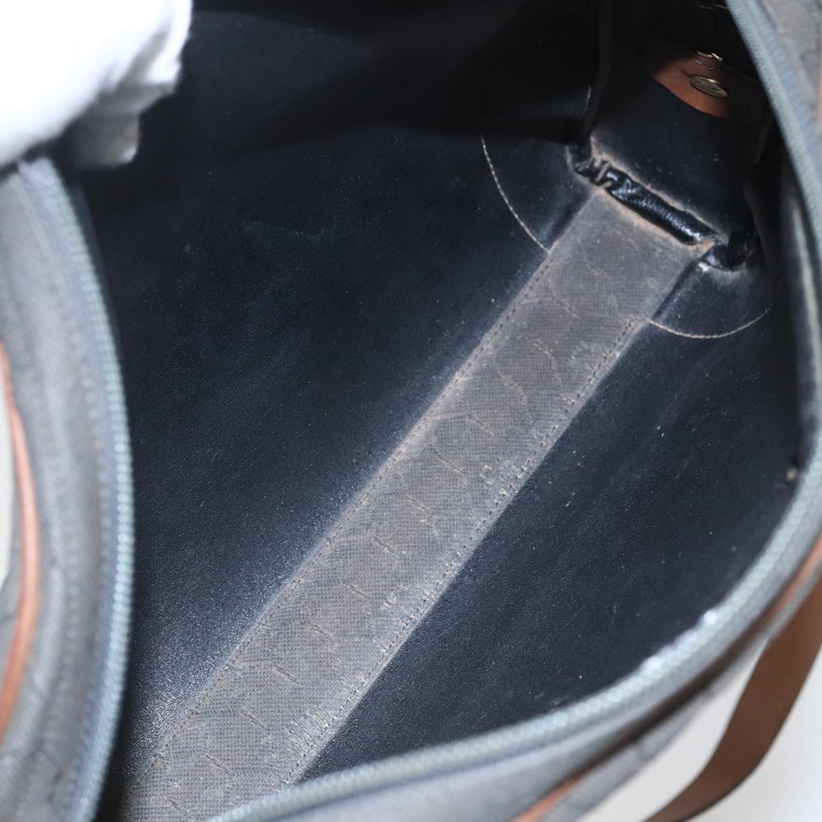 Christian Dior Honeycomb Canvas Shoulder Bag Gray Auth 151804