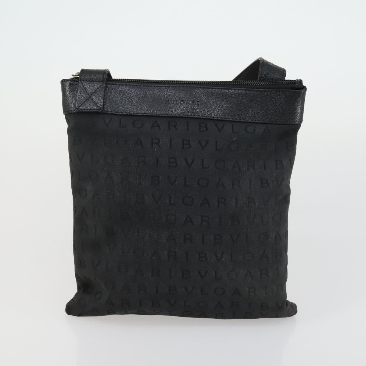 BVLGARI Tote Bag Canvas 3 Set Black Auth 151805