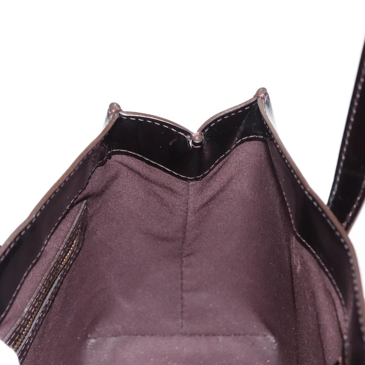 LOUIS VUITTON Monogram Vernis Wilshire PM Hand Bag Amarante M93641 Auth 151830