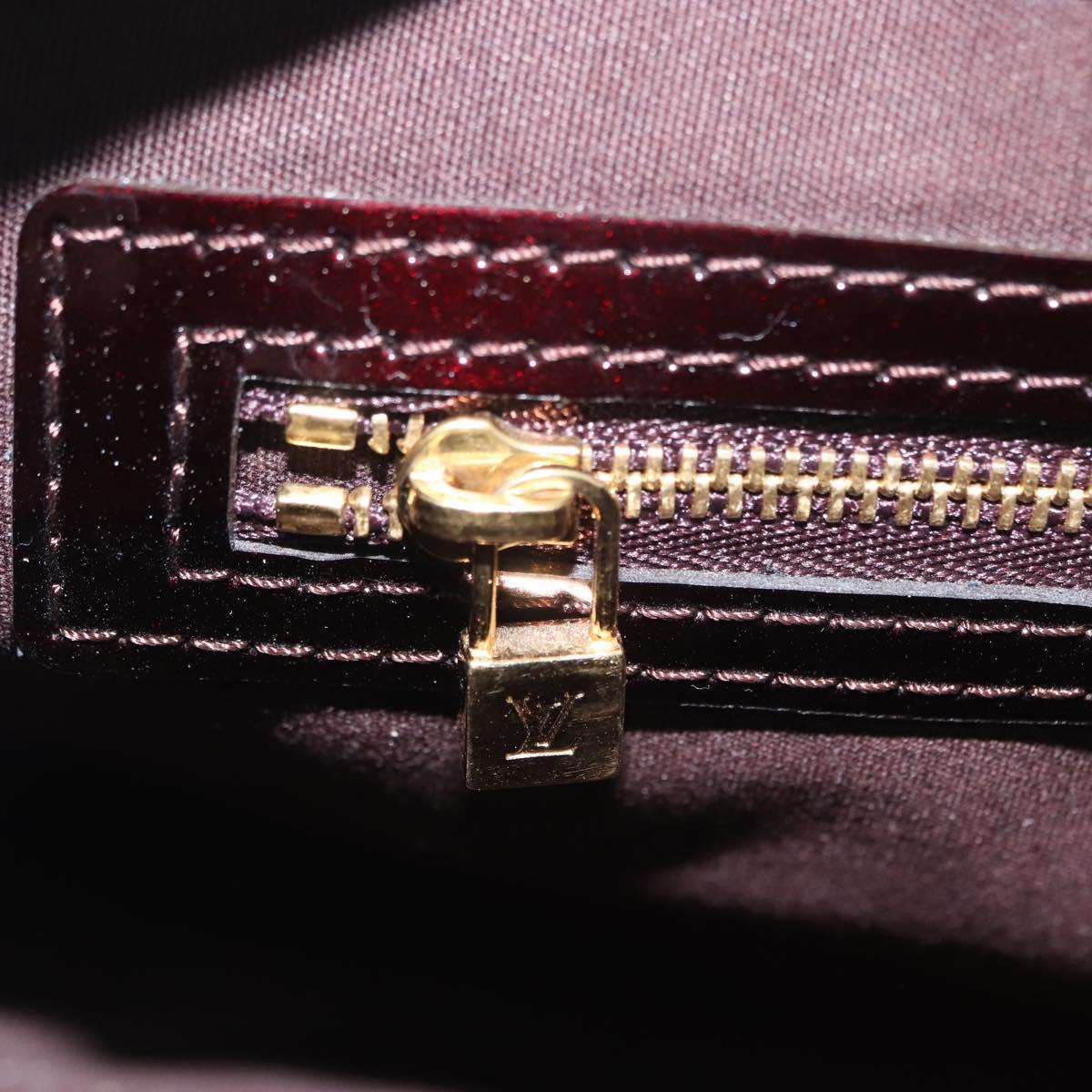 LOUIS VUITTON Monogram Vernis Wilshire PM Hand Bag Amarante M93641 Auth 151830