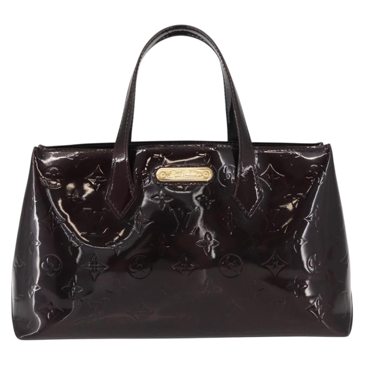 LOUIS VUITTON Monogram Vernis Wilshire PM Hand Bag Amarante M93641 Auth 151830