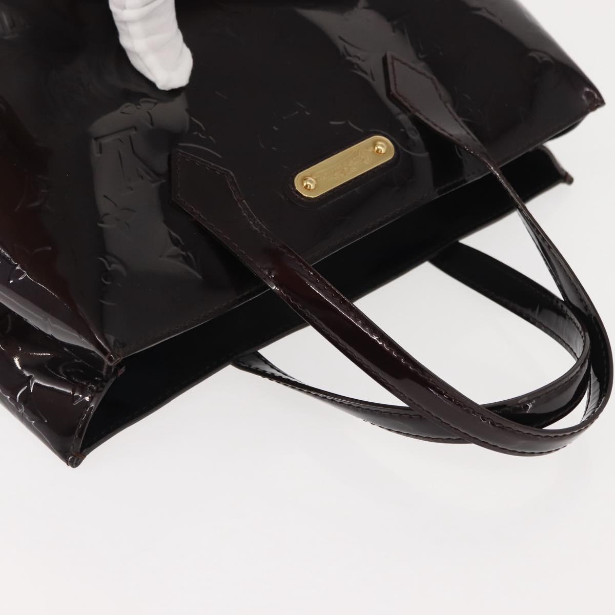 LOUIS VUITTON Monogram Vernis Wilshire PM Hand Bag Amarante M93641 Auth 151830