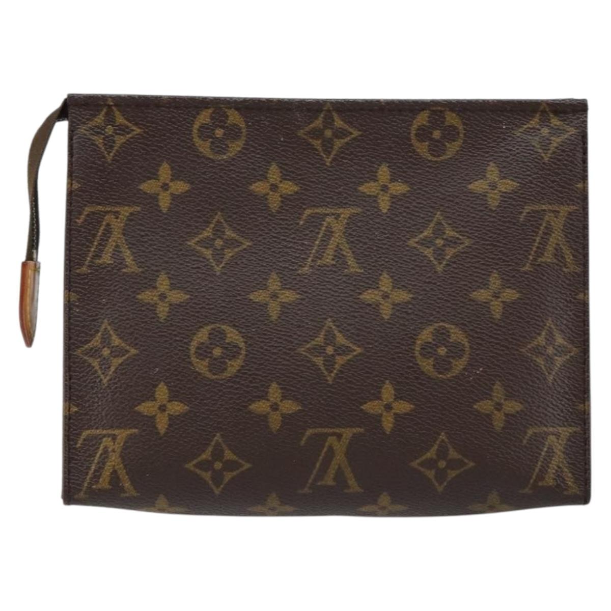 LOUIS VUITTON Monogram Poche Toilette 19 Pouch M47544 LV Auth 151835