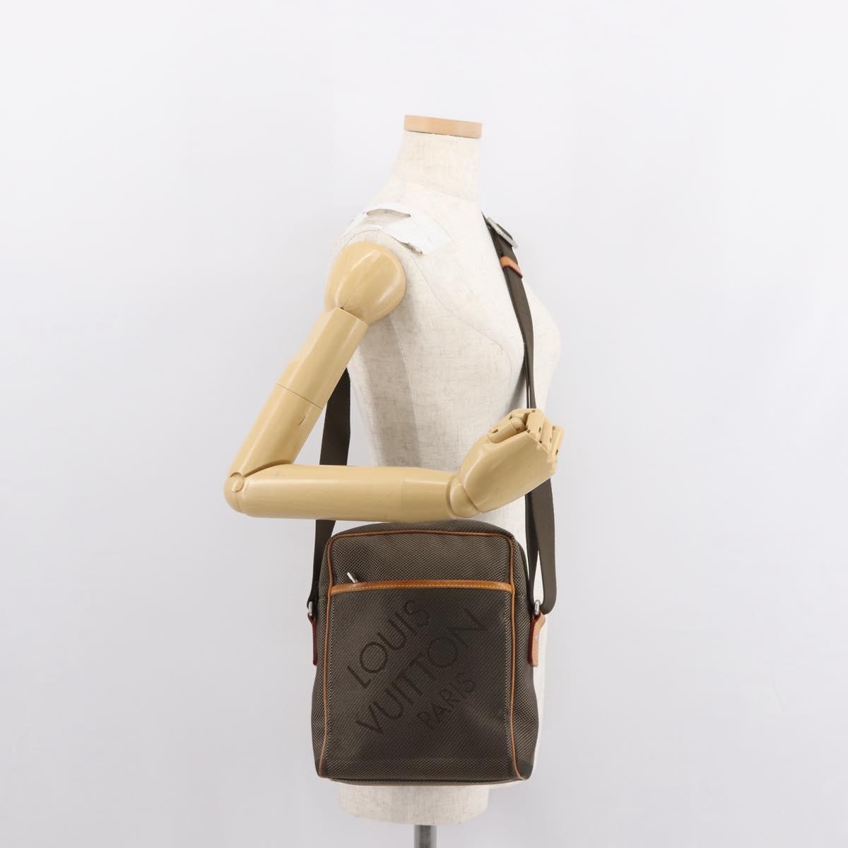 LOUIS VUITTON Damier Geant Sitadan NM Shoulder Bag Brown Tail M93224 Auth 151845