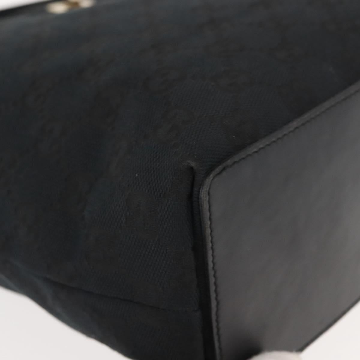 GUCCI GG Canvas Tote Bag Black Gold 002 1099 Auth 151846
