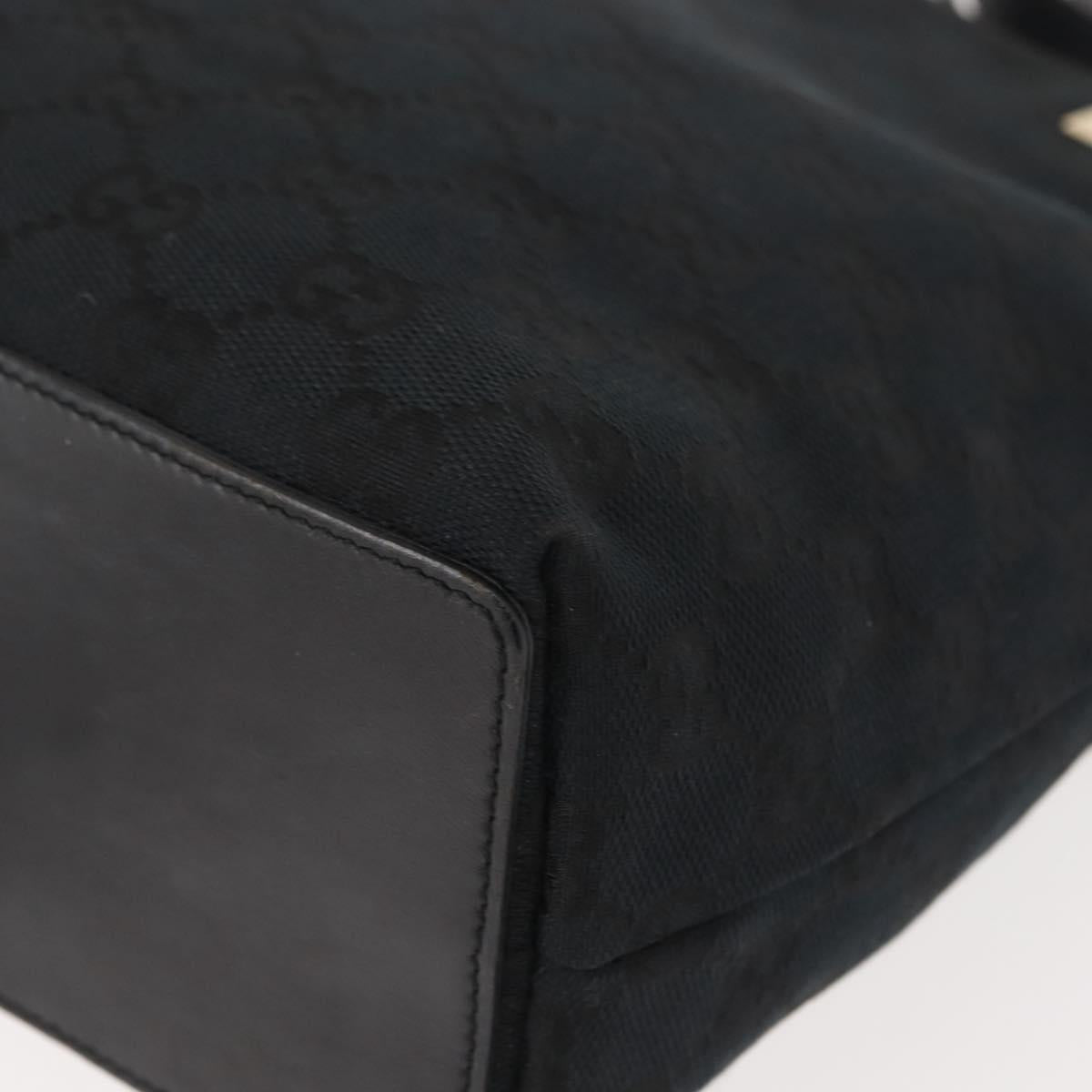 GUCCI GG Canvas Tote Bag Black Gold 002 1099 Auth 151846