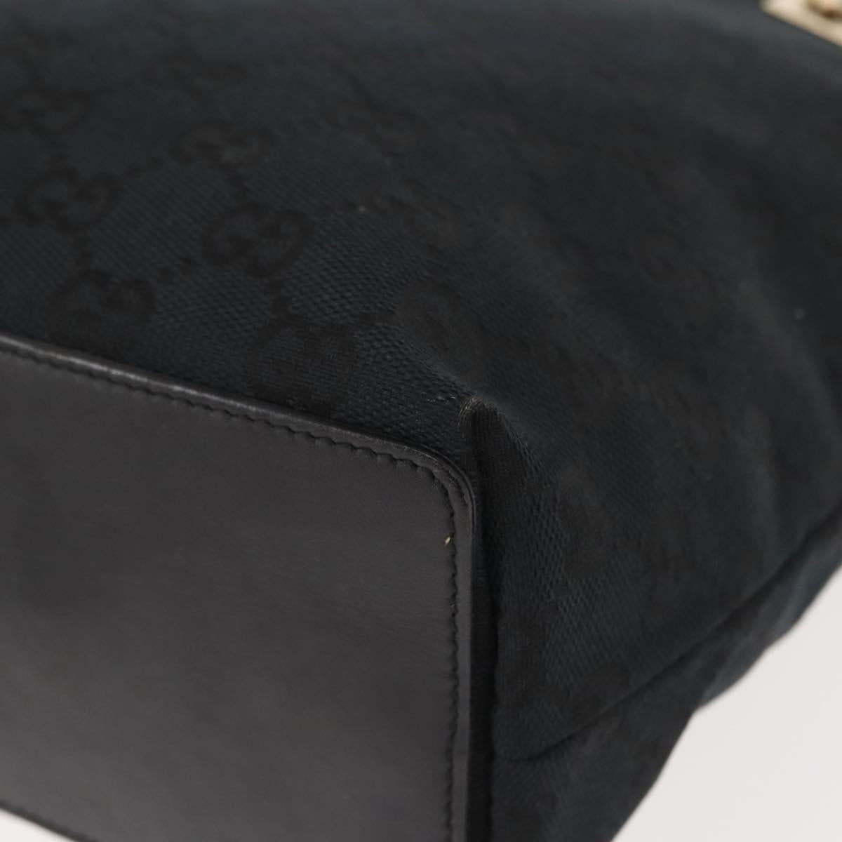 GUCCI GG Canvas Tote Bag Black Gold 002 1099 Auth 151846
