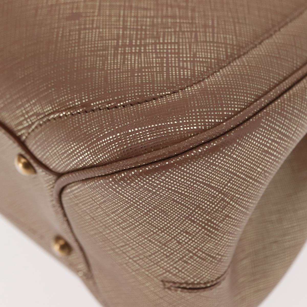 Salvatore Ferragamo Gancini Hand Bag Leather Gold Auth 151852