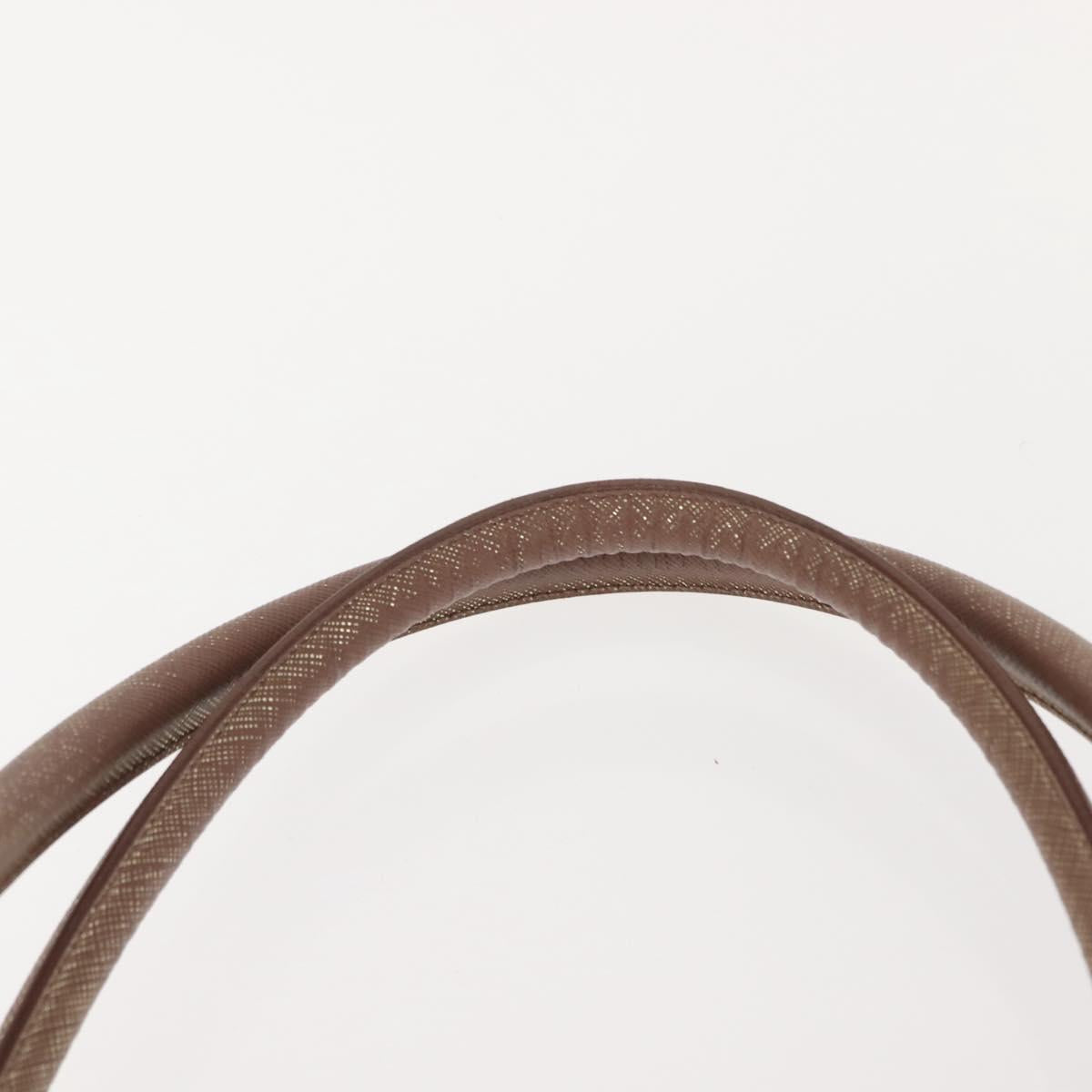 Salvatore Ferragamo Gancini Hand Bag Leather Gold Auth 151852