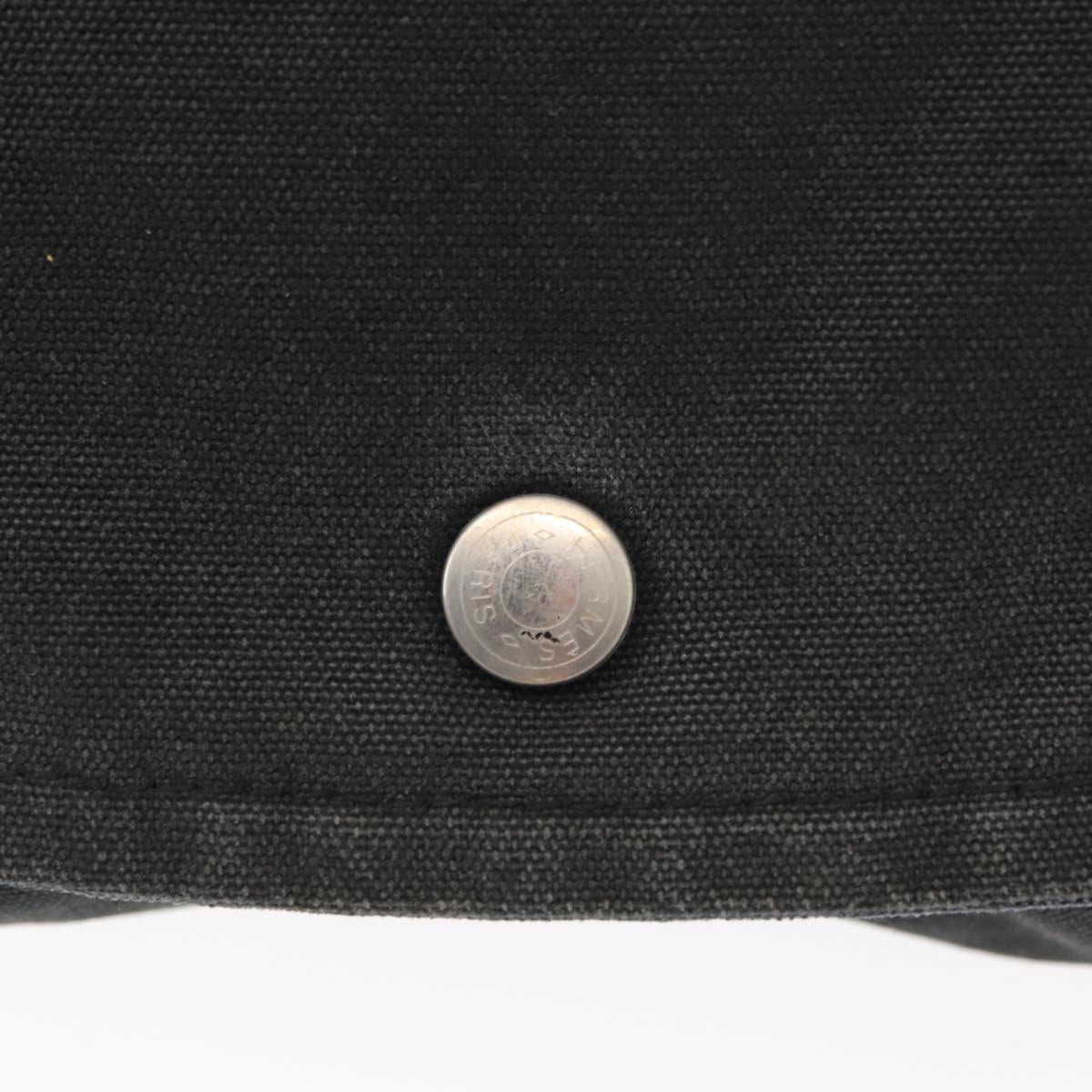 HERMES Fourre Tout Bassas PM Shoulder Bag Canvas Navy Auth 151857