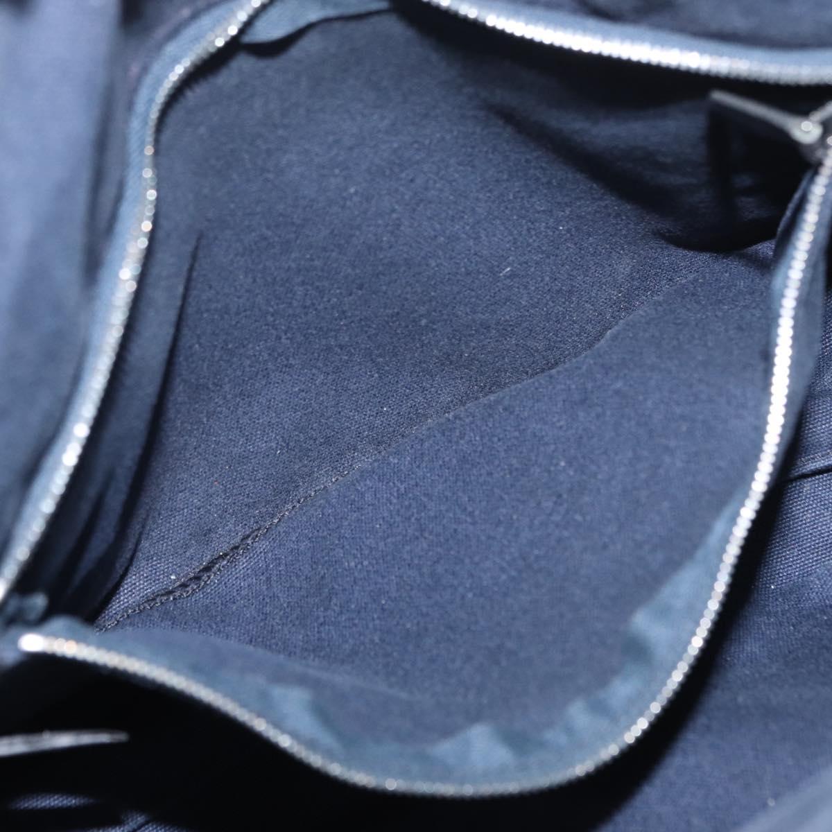 HERMES Fourre Tout Bassas PM Shoulder Bag Canvas Navy Auth 151857