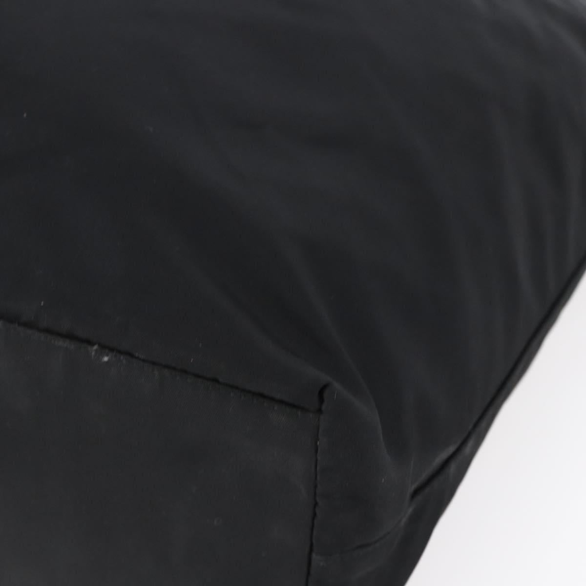 PRADA Tote Bag Nylon Black Silver Auth 151861