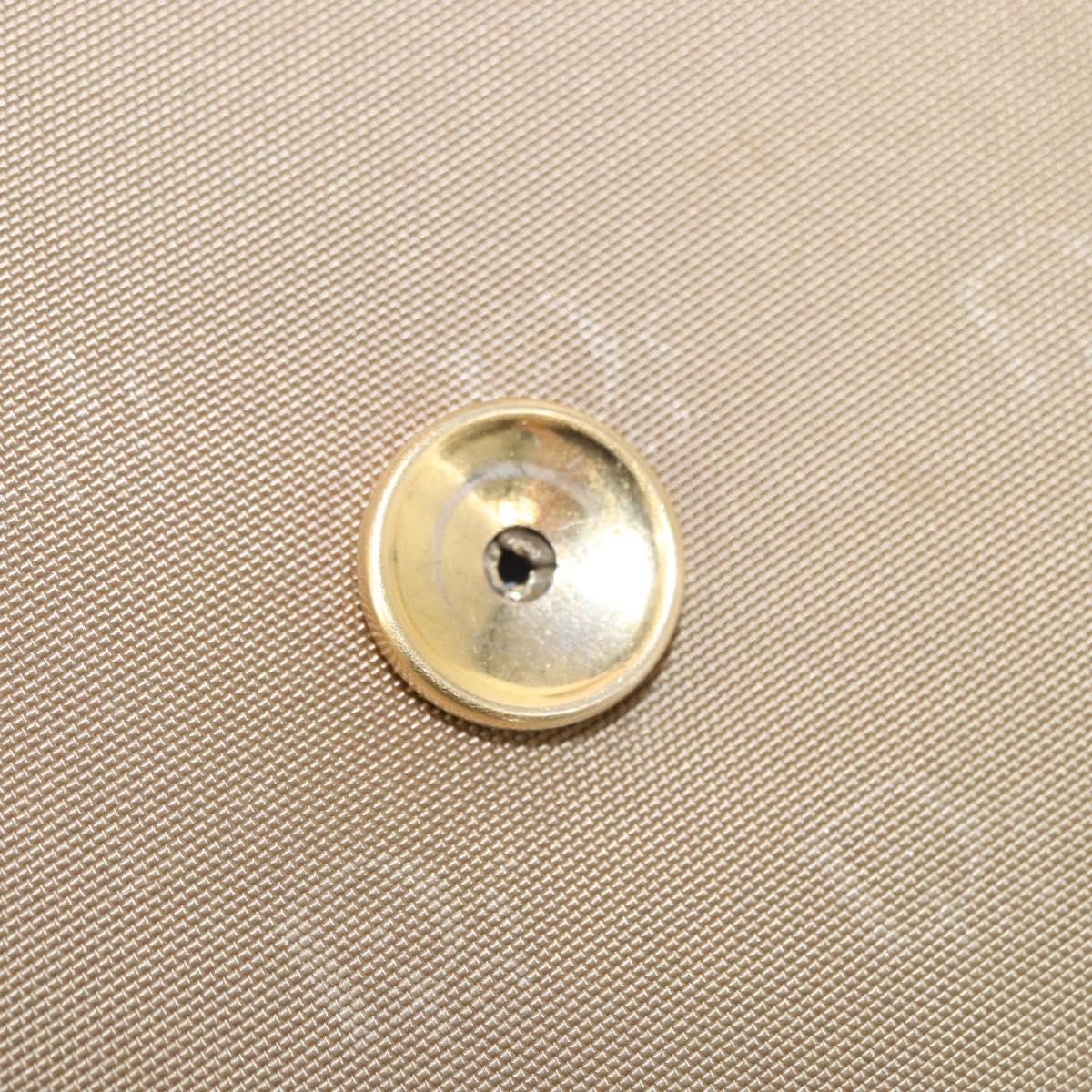 Christian Dior Shoulder Bag Nylon Beige Gold Auth 151871