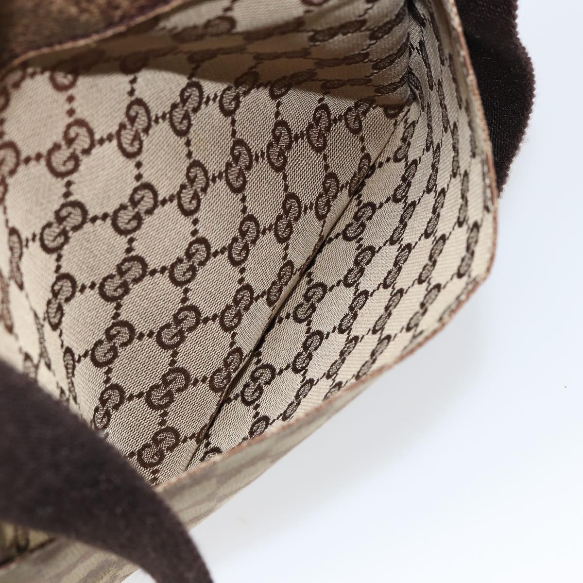 GUCCI GG Canvas Shoulder Bag Beige 27639 Auth 151876