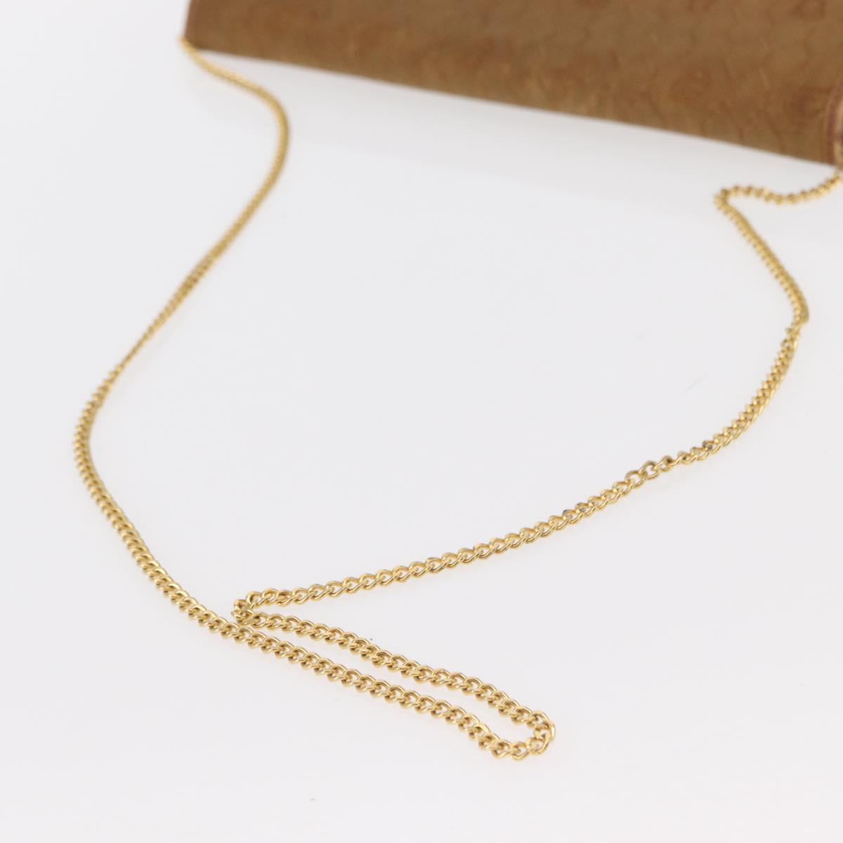 Christian Dior Honeycomb Canvas Chain Shoulder Bag Gold Brown Auth 151879