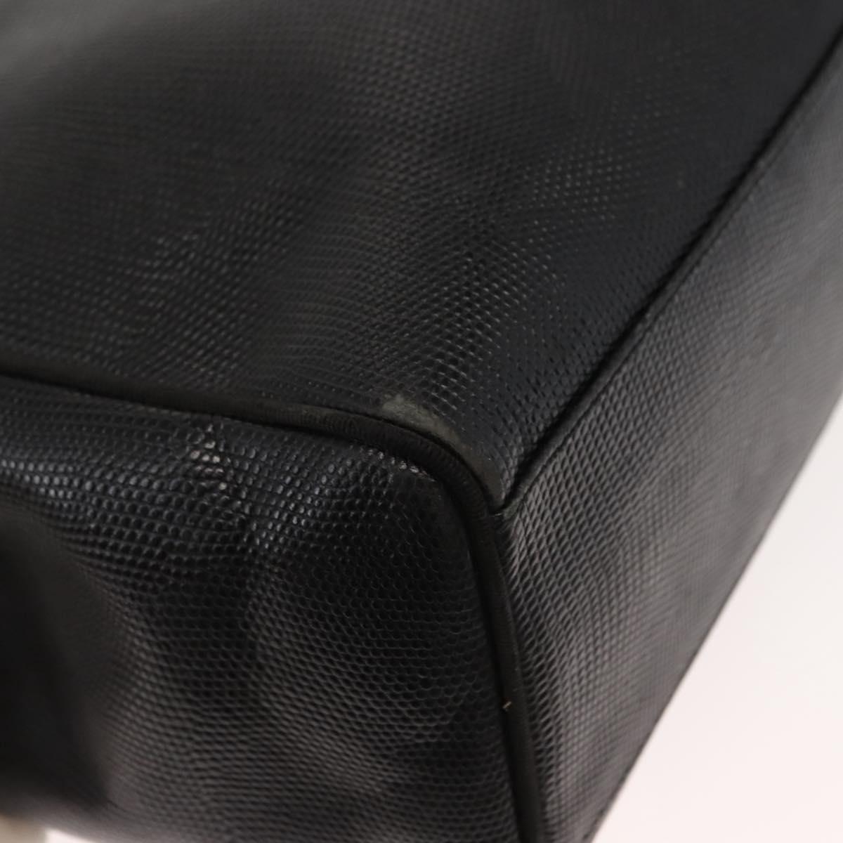 Salvatore Ferragamo Tote Bag Leather Black Gold Auth 151882