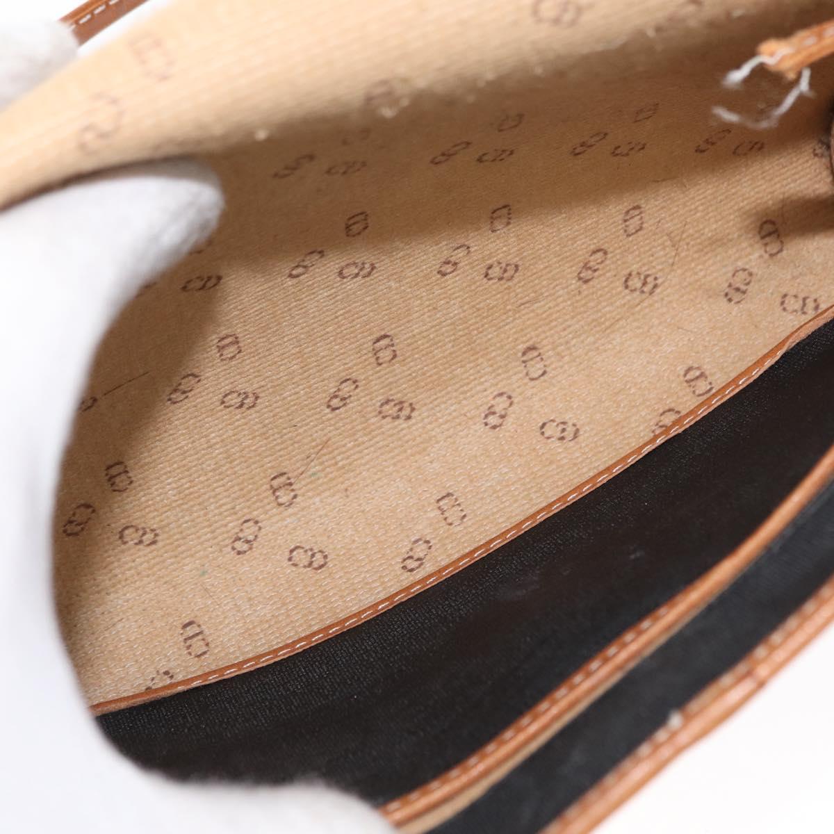 Christian Dior Shoulder Bag Nylon Black Gold Auth 151885