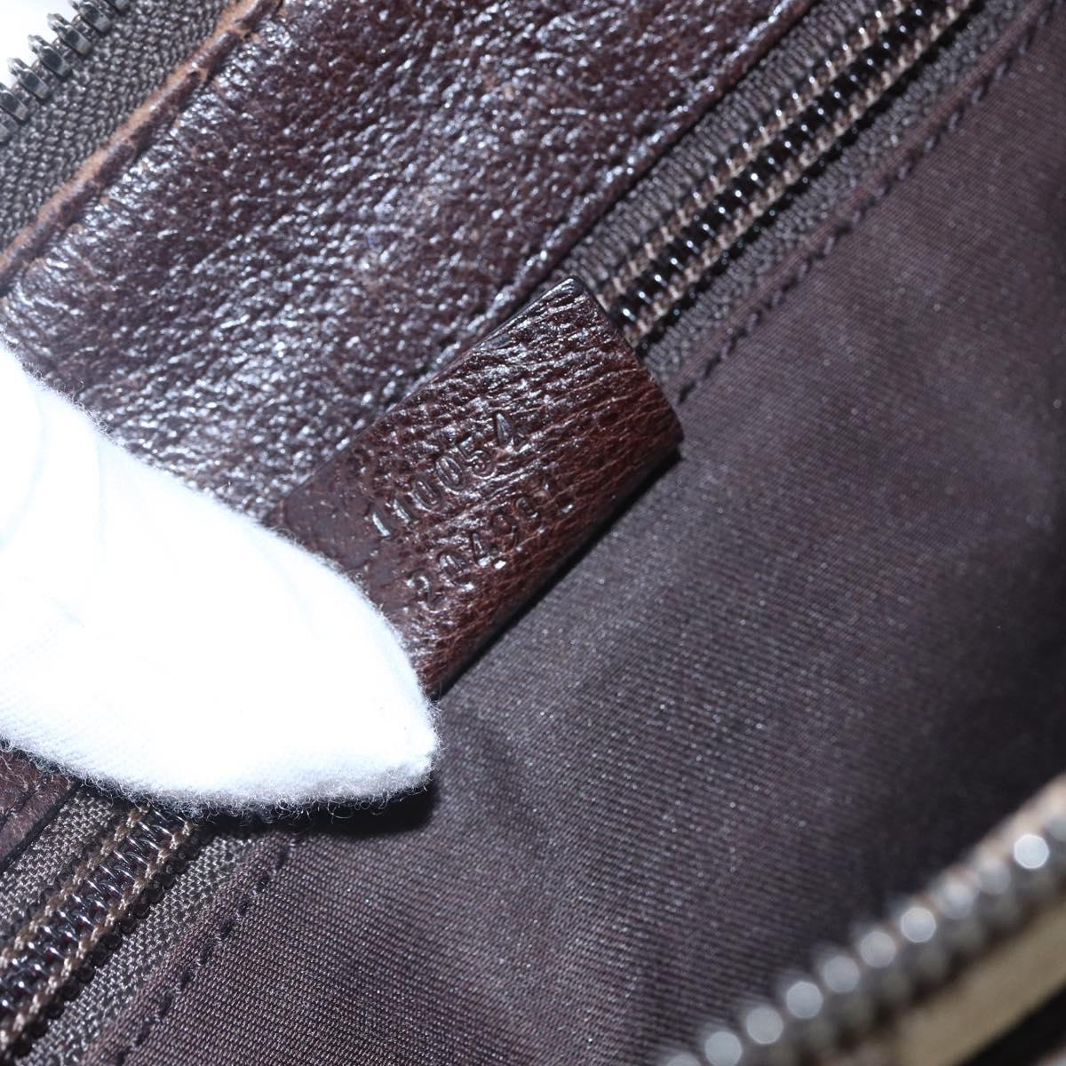 GUCCI GG Canvas Shoulder Bag Beige Silver 110054 Auth 151886