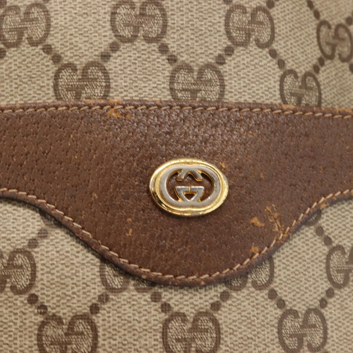 GUCCI GG Supreme Web Sherry Line Tote Bag PVC Beige Red 40 02 003 Auth 151889