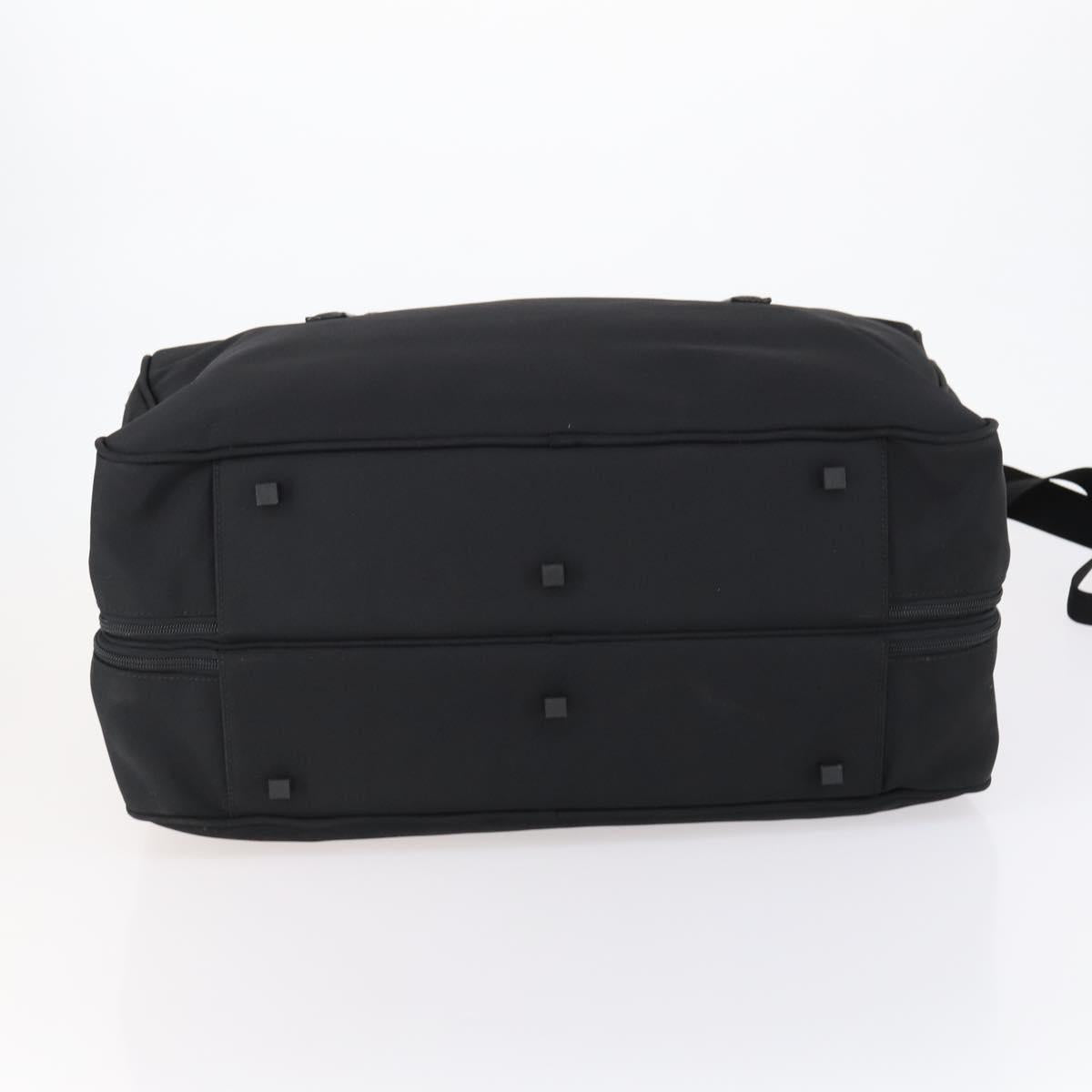 GUCCI Boston Bag Nylon Black Silver 012 0393 12 Auth 151894