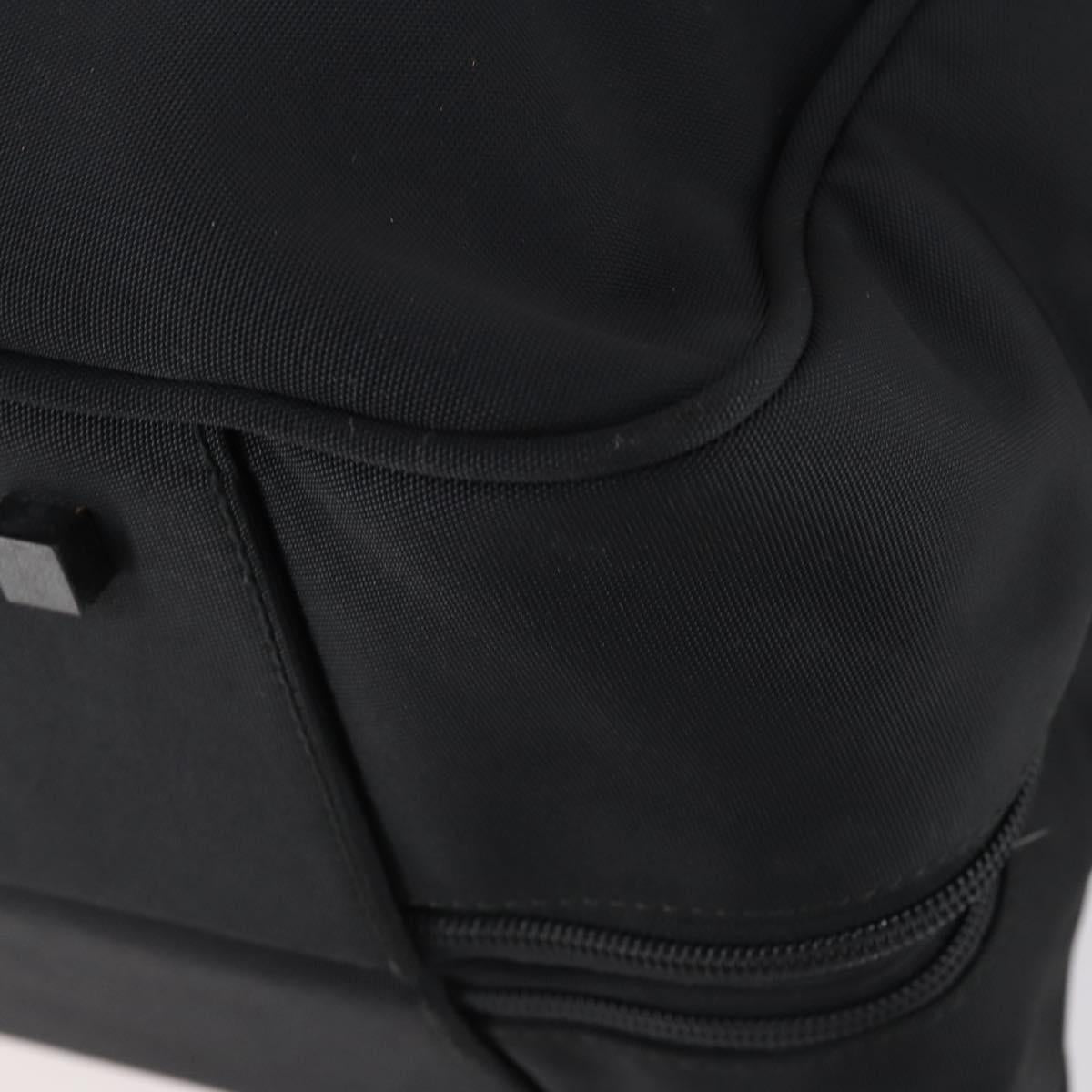 GUCCI Boston Bag Nylon Black Silver 012 0393 12 Auth 151894