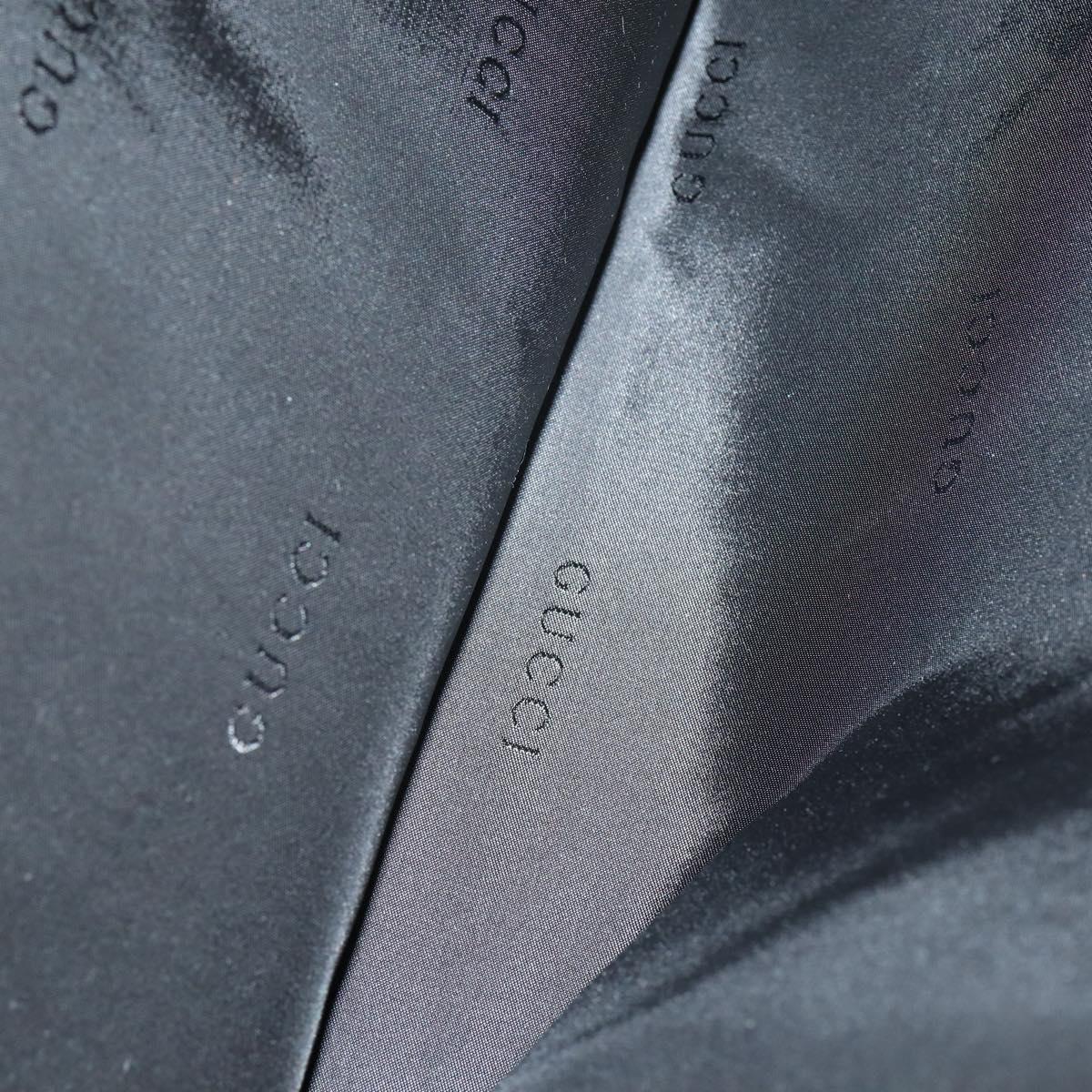 GUCCI Boston Bag Nylon Black Silver 012 0393 12 Auth 151894