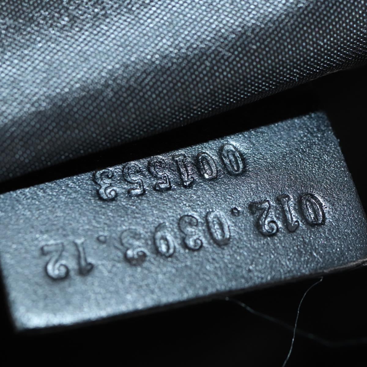 GUCCI Boston Bag Nylon Black Silver 012 0393 12 Auth 151894
