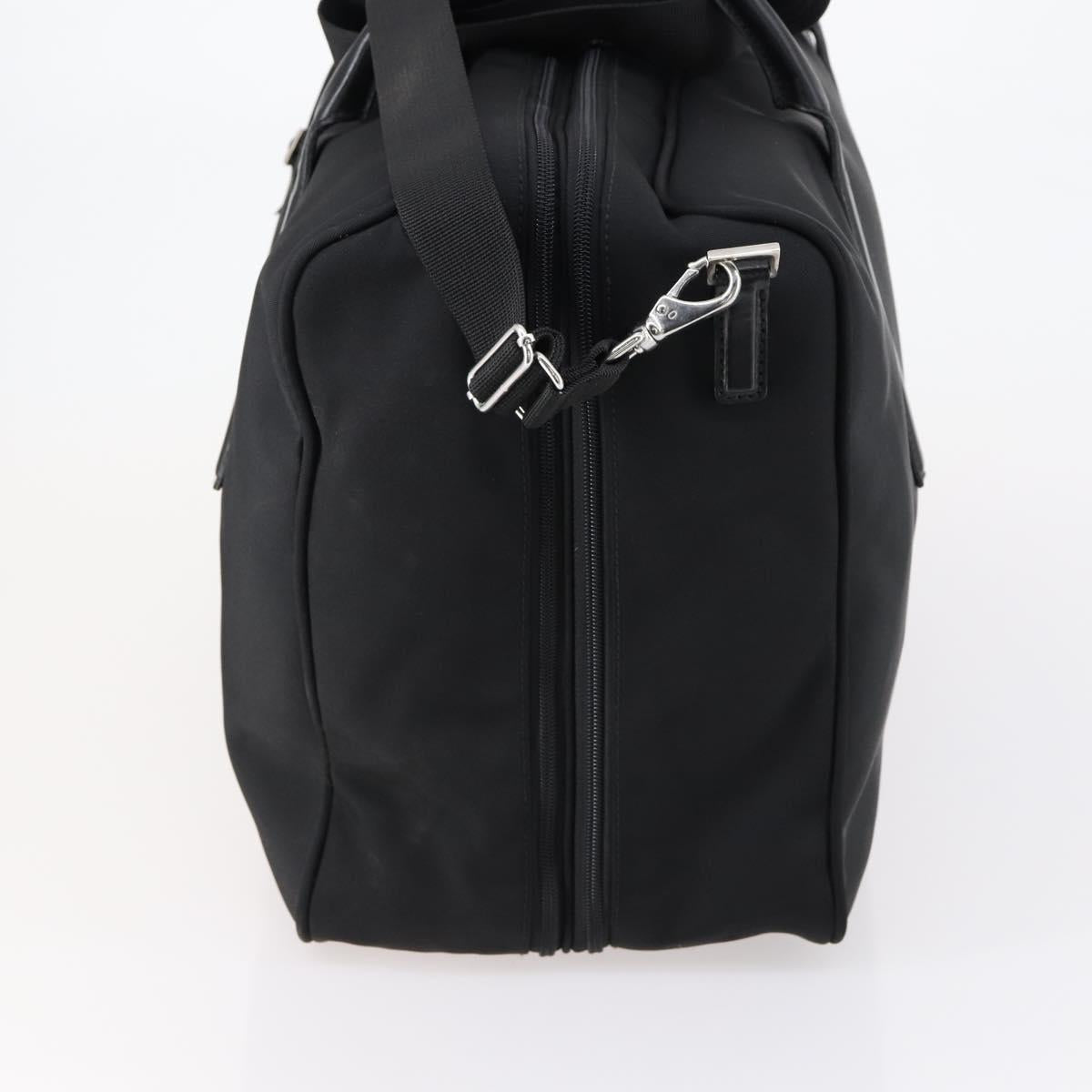 GUCCI Boston Bag Nylon Black Silver 012 0393 12 Auth 151894