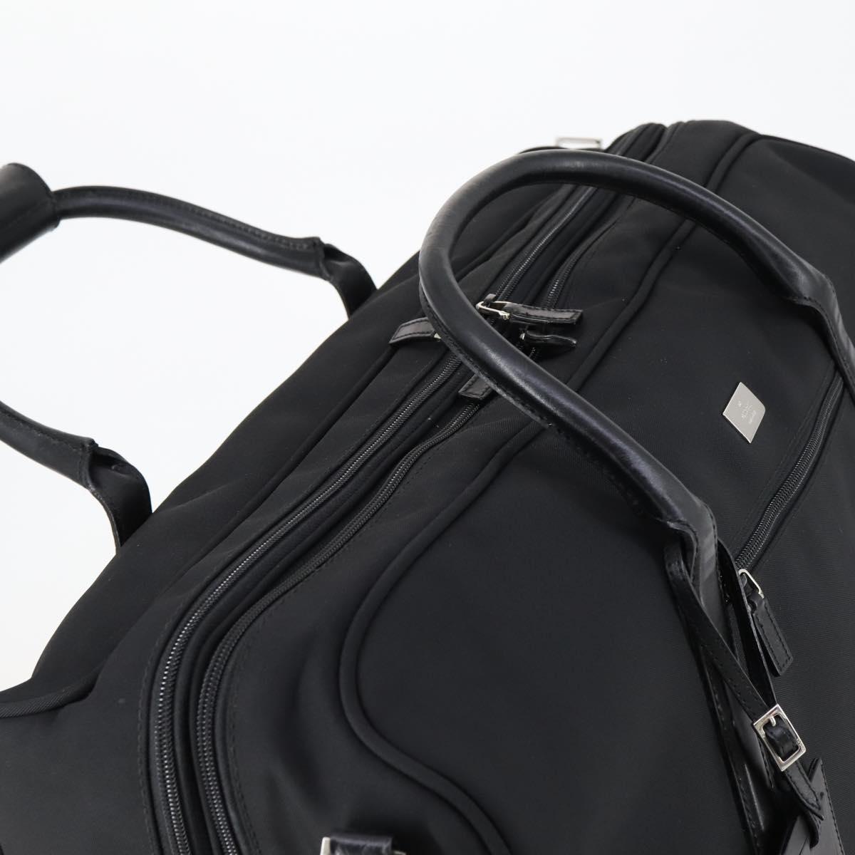 GUCCI Boston Bag Nylon Black Silver 012 0393 12 Auth 151894