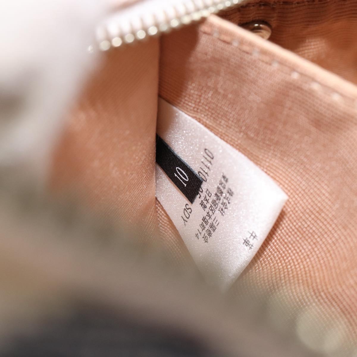 BURBERRY Nova Check Blue Label Shoulder Bag Nylon Beige Silver Auth 151897