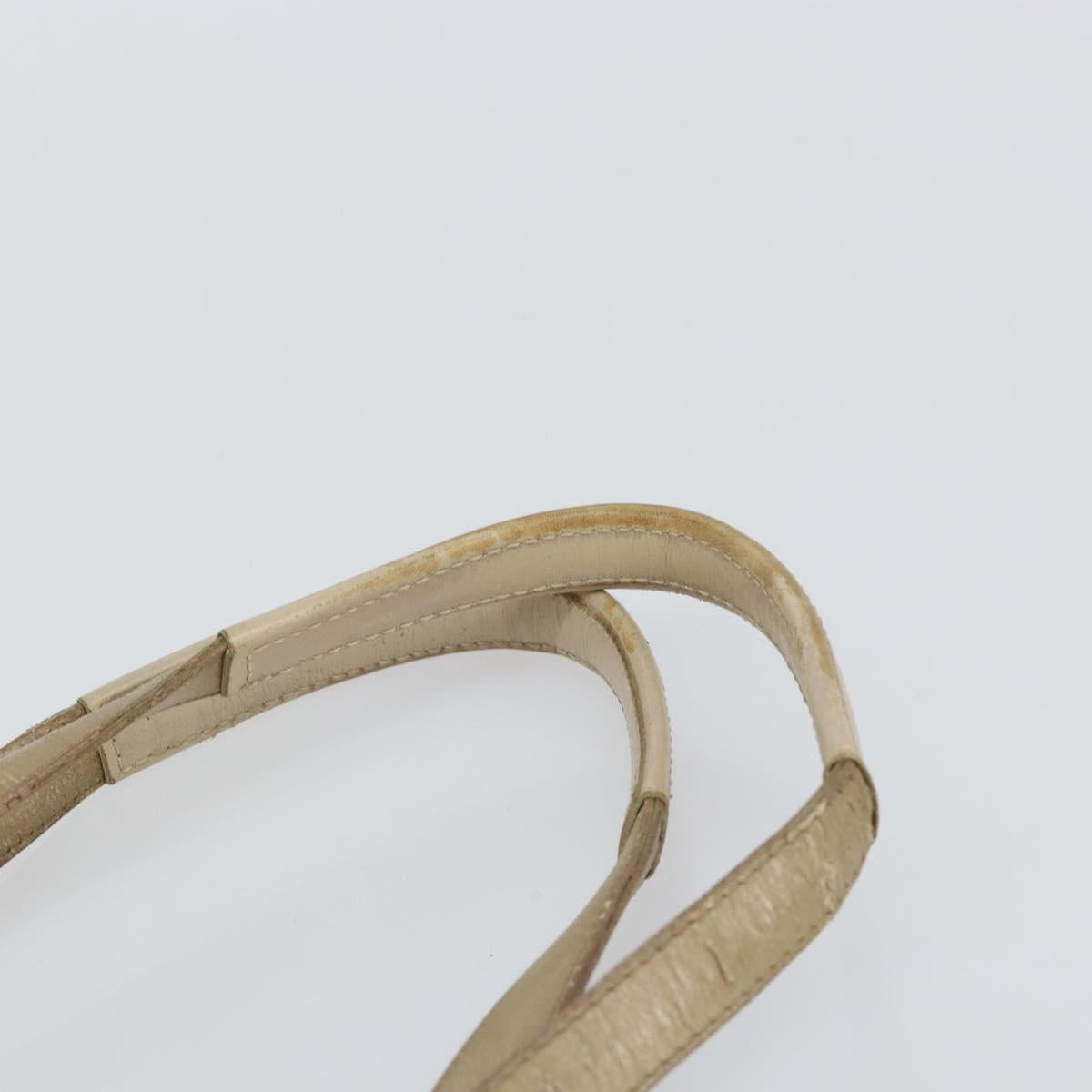 Christian Dior Canage Tote Bag Coated Canvas Beige Gold Auth 151899