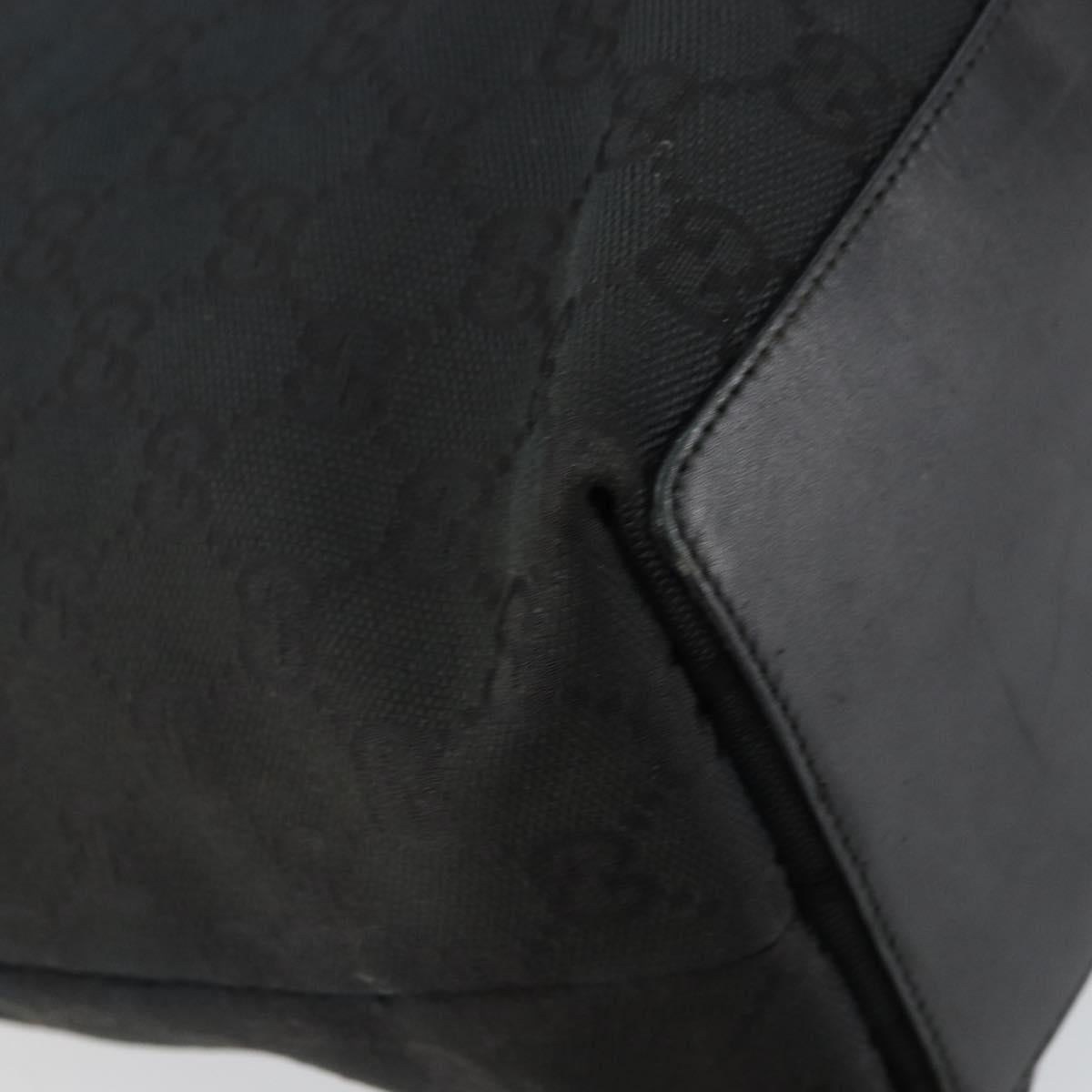 GUCCI GG Canvas Tote Bag Black Gold 002 1098 2404 Auth 151908