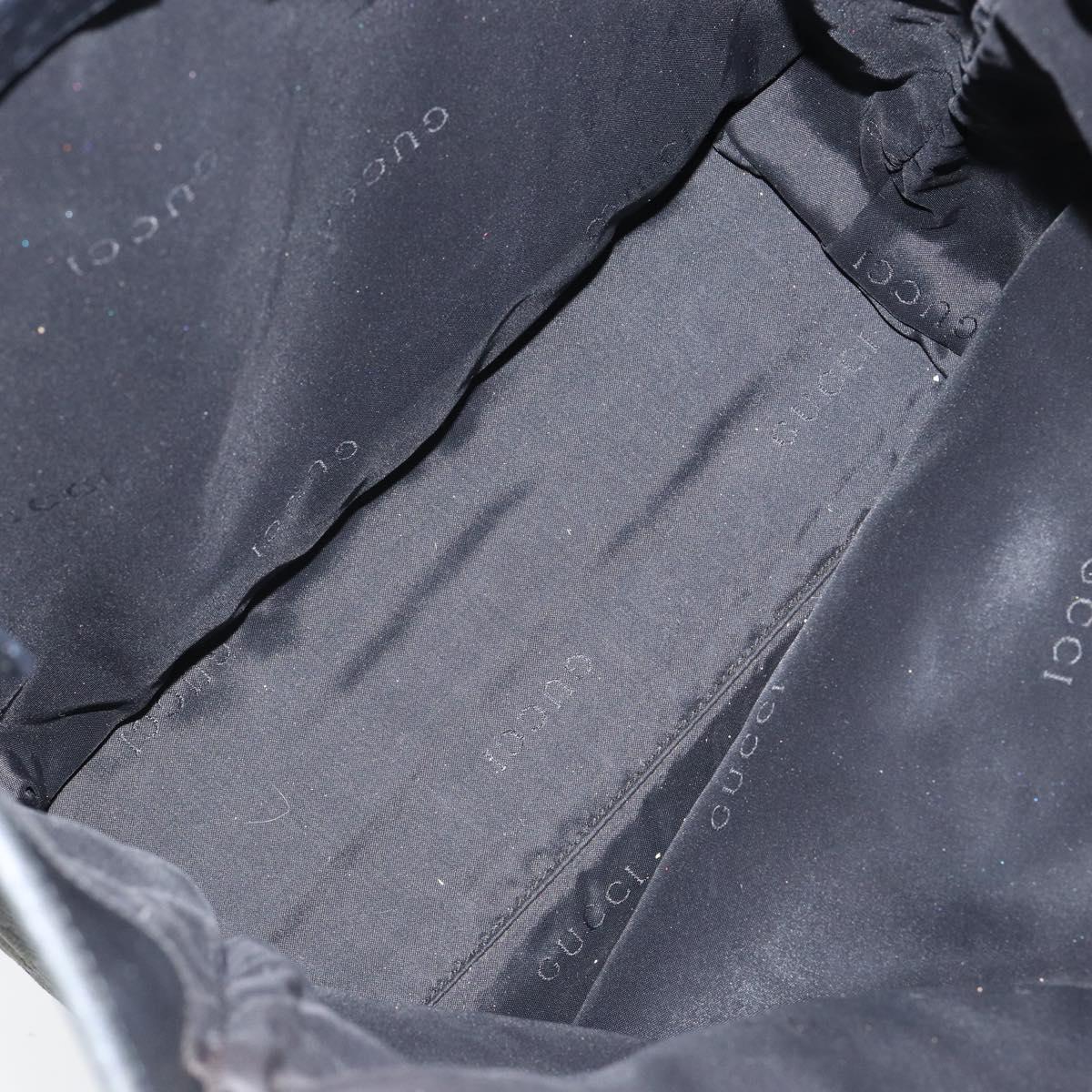 GUCCI GG Canvas Tote Bag Black Gold 002 1098 2404 Auth 151908