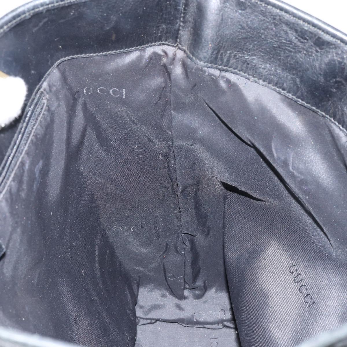 GUCCI GG Canvas Tote Bag Black Gold 002 1098 2404 Auth 151908