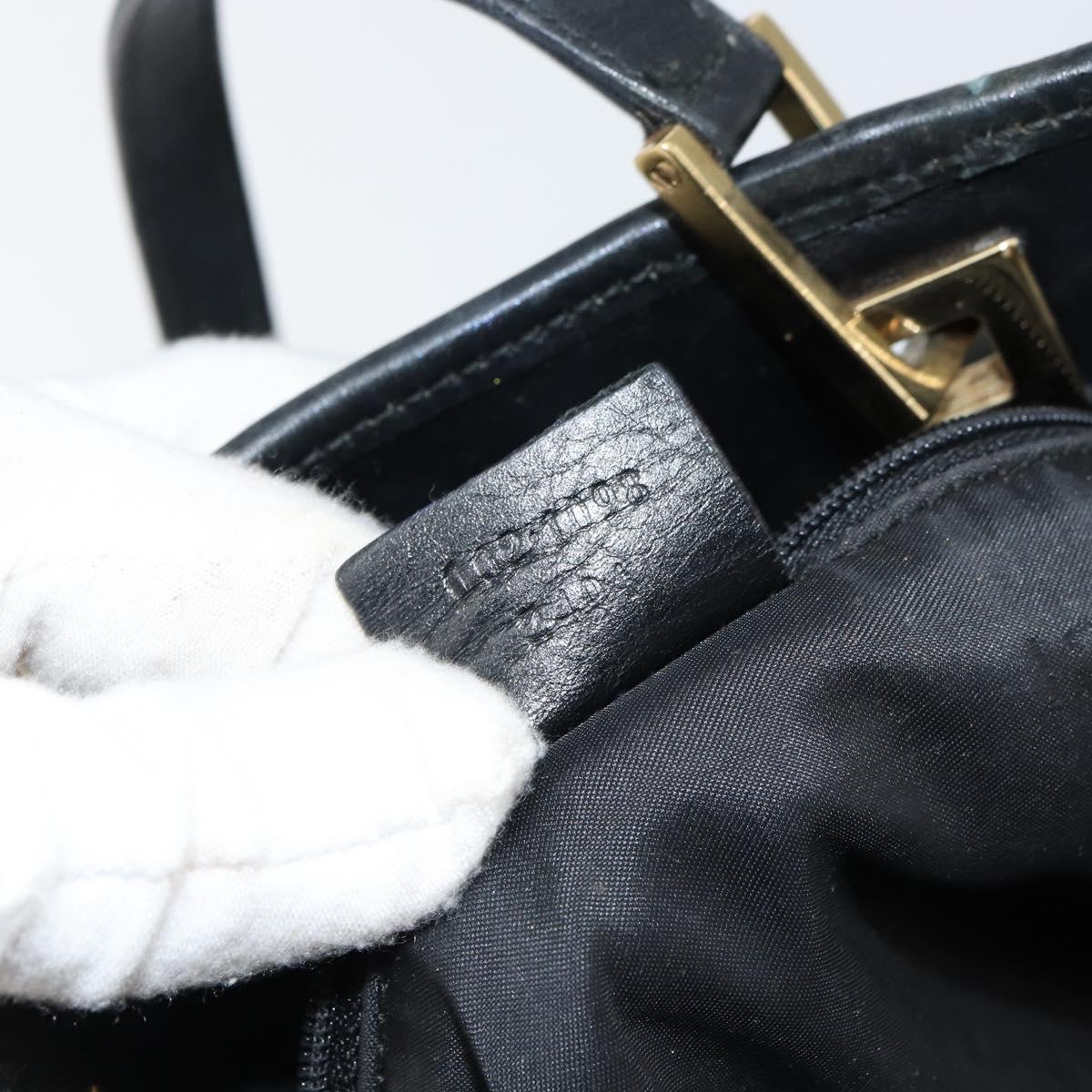 GUCCI GG Canvas Tote Bag Black Gold 002 1098 2404 Auth 151908