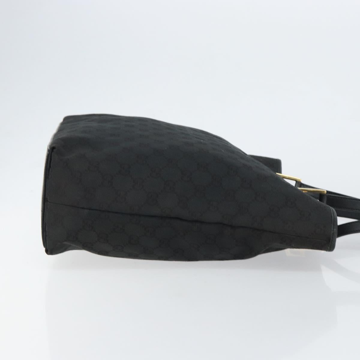 GUCCI GG Canvas Tote Bag Black Gold 002 1098 2404 Auth 151908