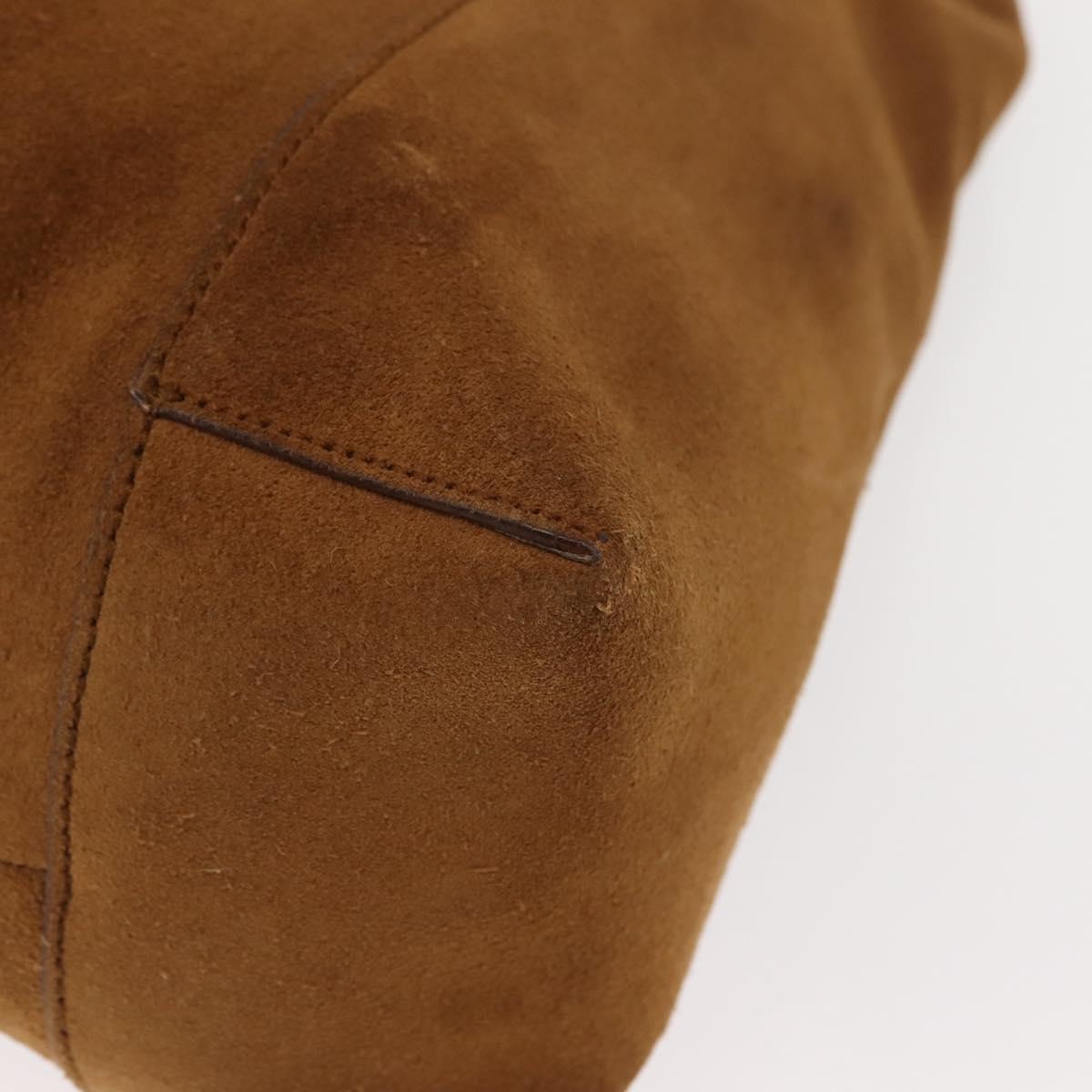 GUCCI Shoulder Bag Suede Brown Auth 151911