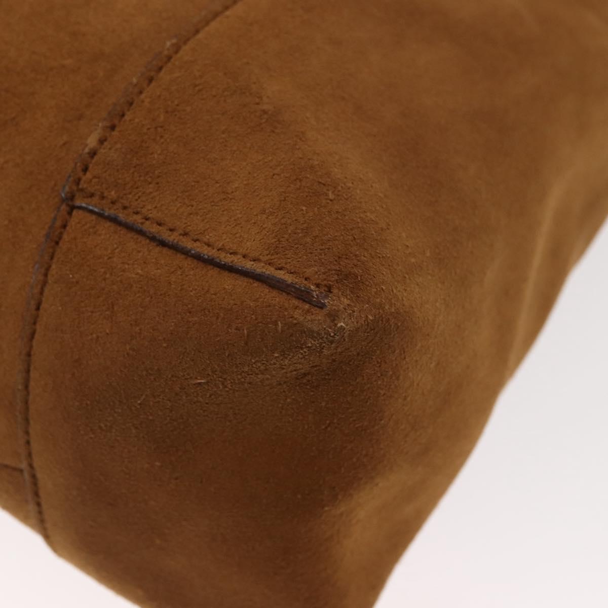 GUCCI Shoulder Bag Suede Brown Auth 151911