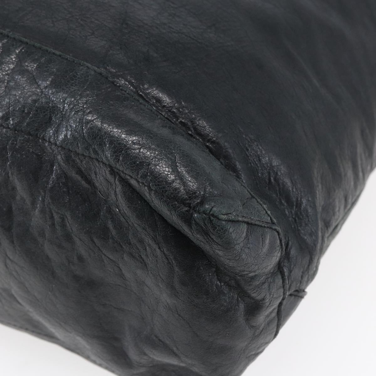 BALENCIAGA The Day Shoulder Bag Leather Black 140442 Auth 151915