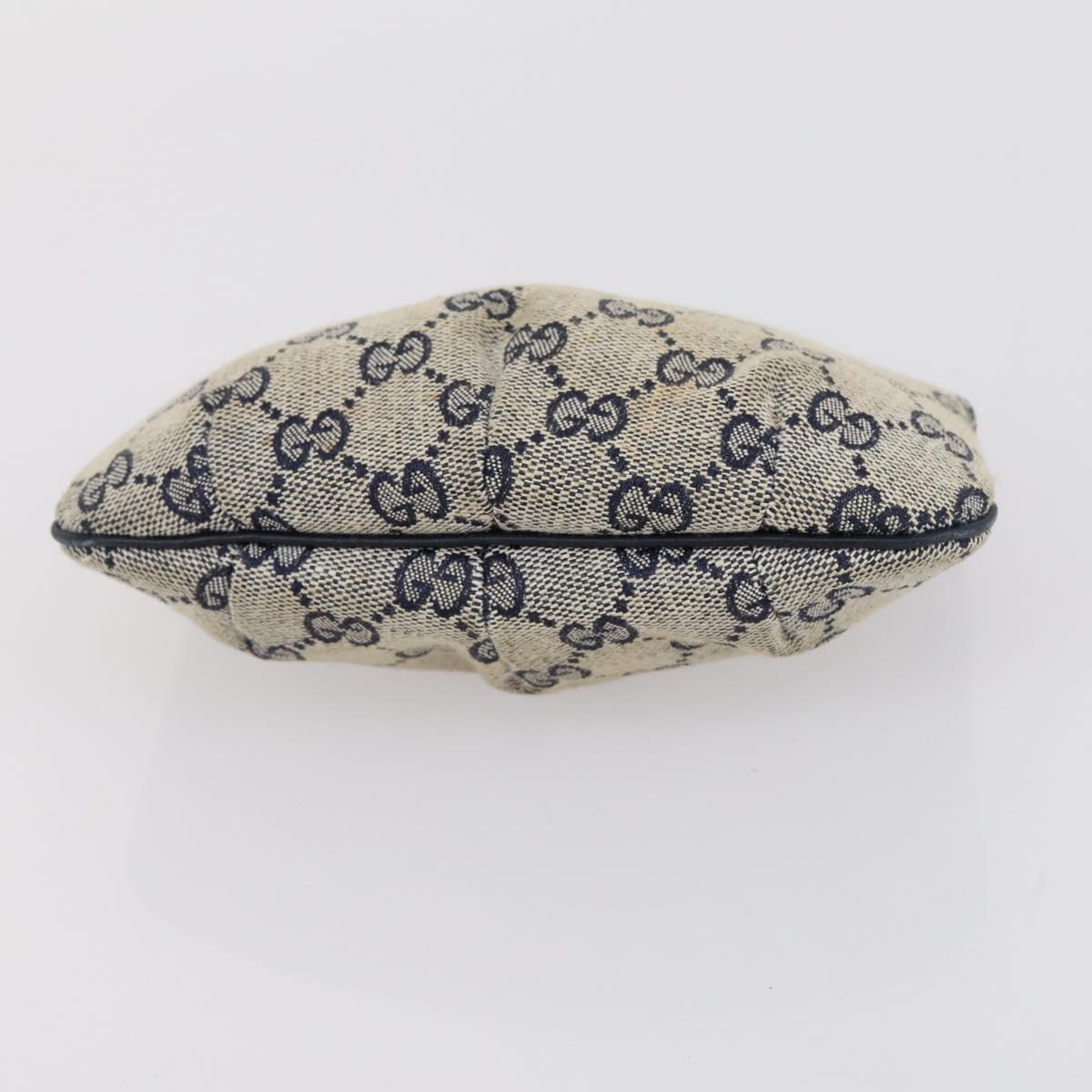 GUCCI GG Supreme Clutch Bag PVC 2 Set Beige Navy Auth 151916