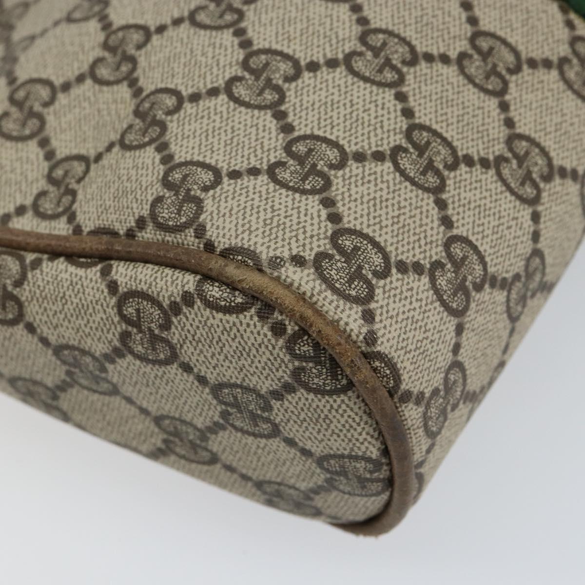 GUCCI GG Supreme Web Sherry Line Clutch Bag PVC Beige Red 27 004 998 Auth 151917