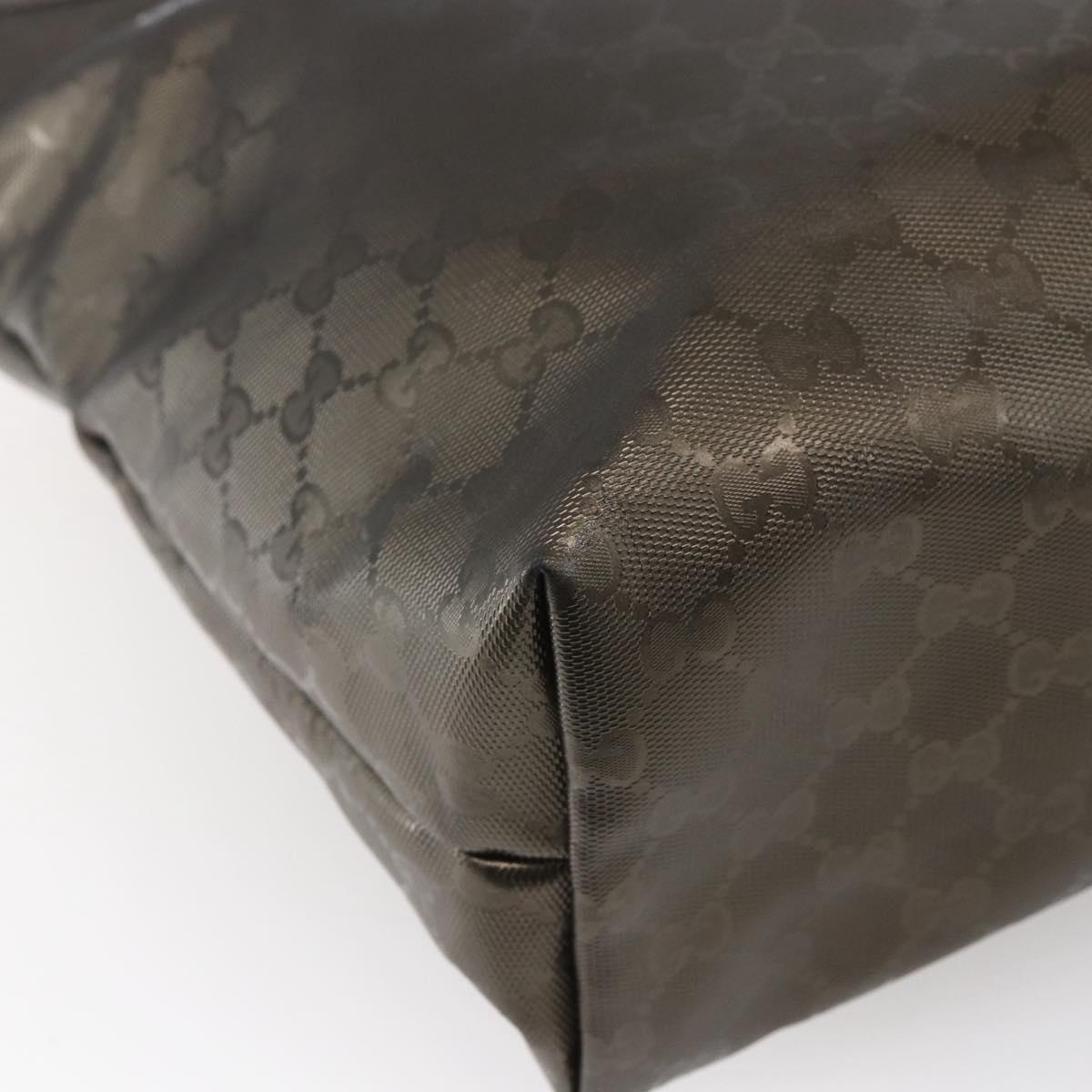 GUCCI GG Implementation Tote Bag PVC Silver Pink gray 211137 Auth 151918