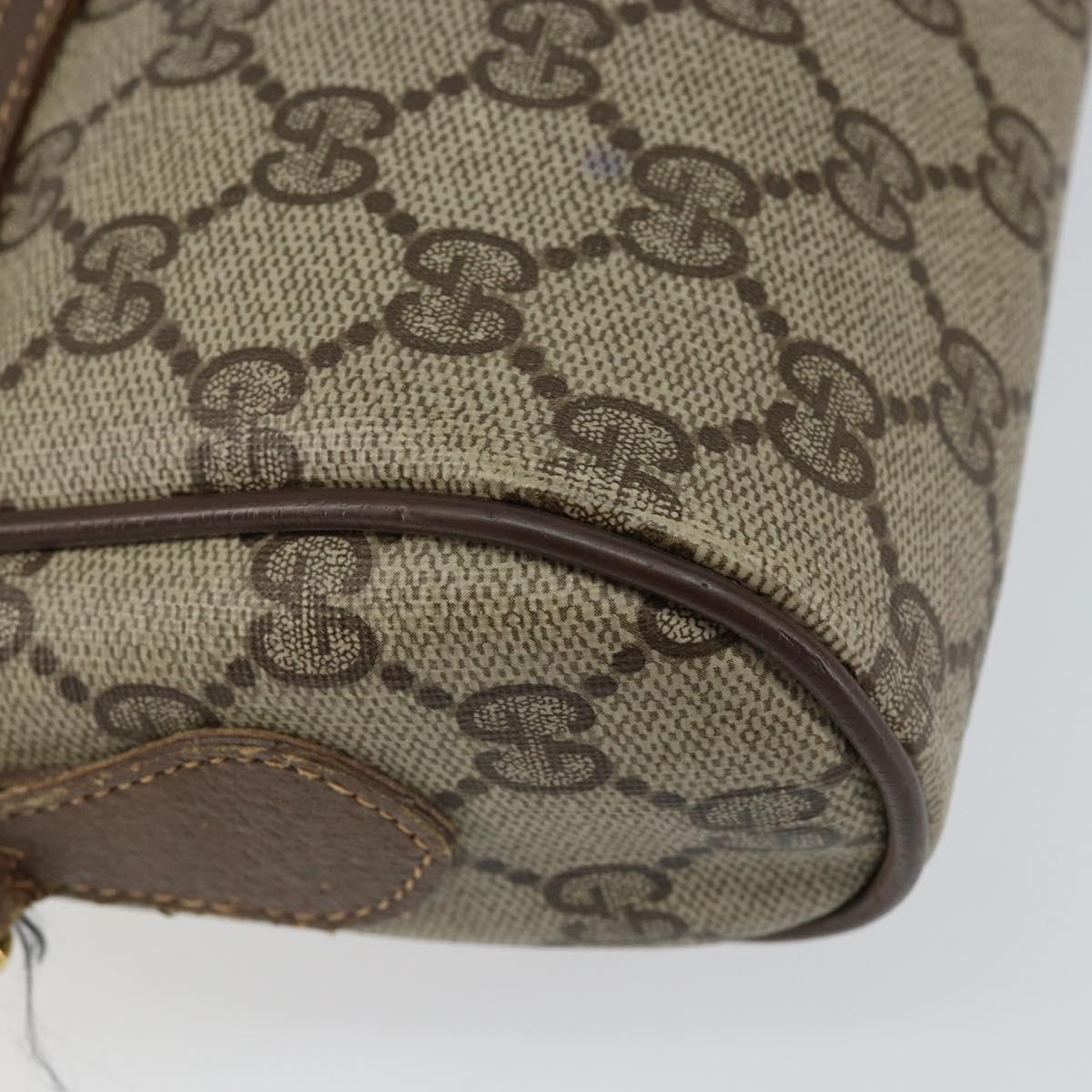 GUCCI GG Supreme Web Sherry Line Bag PVC Beige Red 56 02 087 Auth 151921