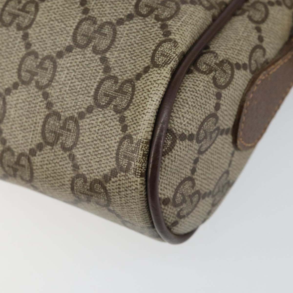 GUCCI GG Supreme Web Sherry Line Bag PVC Beige Red 56 02 087 Auth 151921