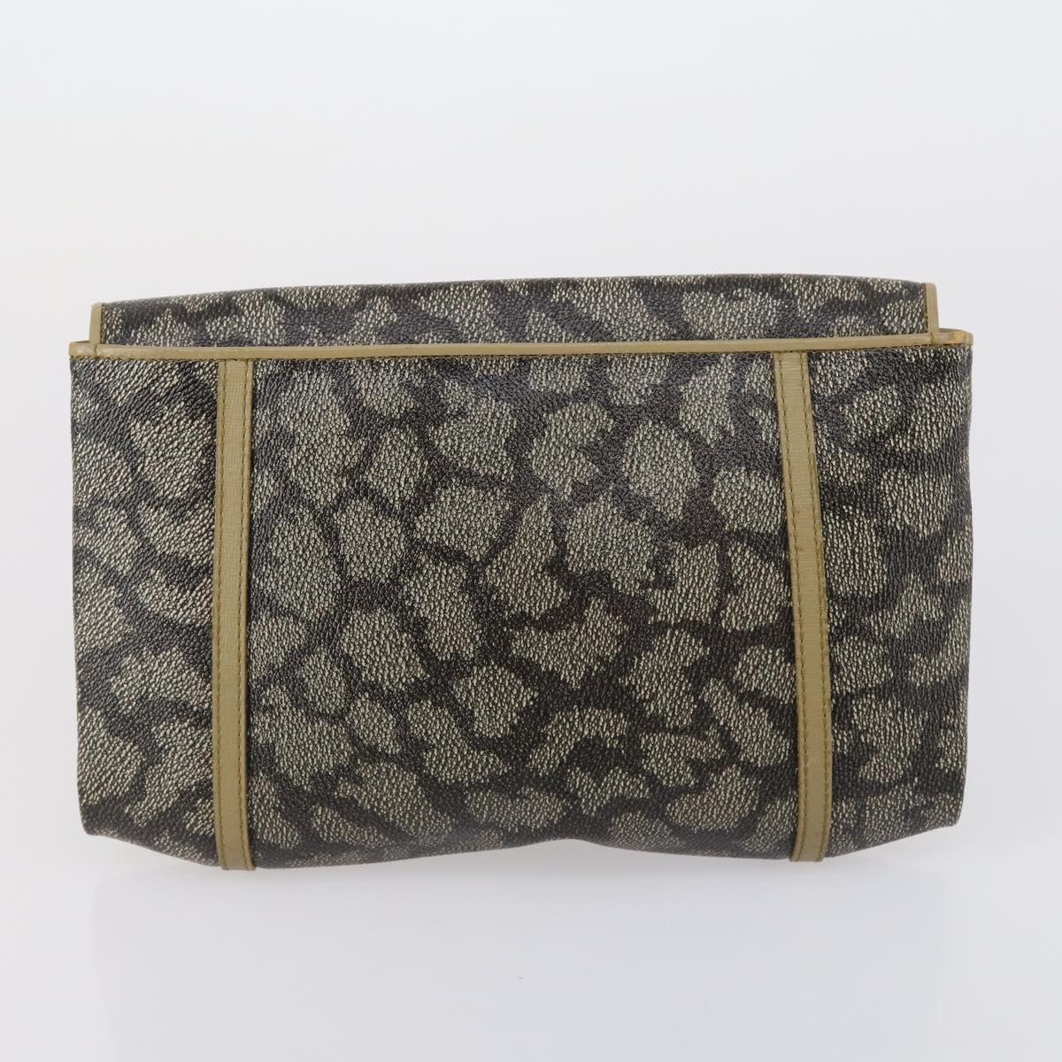 Gianni Versace Saint Laurent Bag PVC Leather 2 Set Black Beige Auth 151922