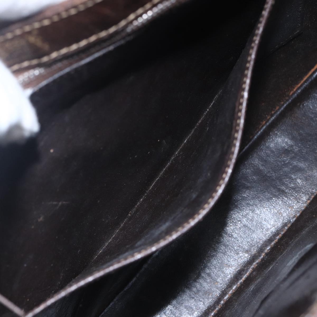 GUCCI GG Supreme Web Sherry Line Shoulder Bag PVC Beige Gold Auth 151924