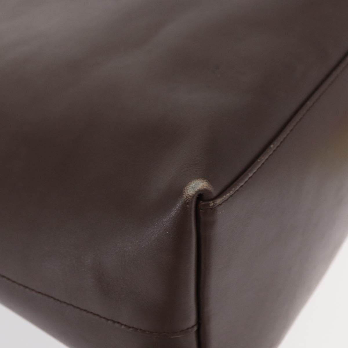 GUCCI Bamboo Shoulder Bag Leather Brown Gold 001 2058 1881 Auth 151925