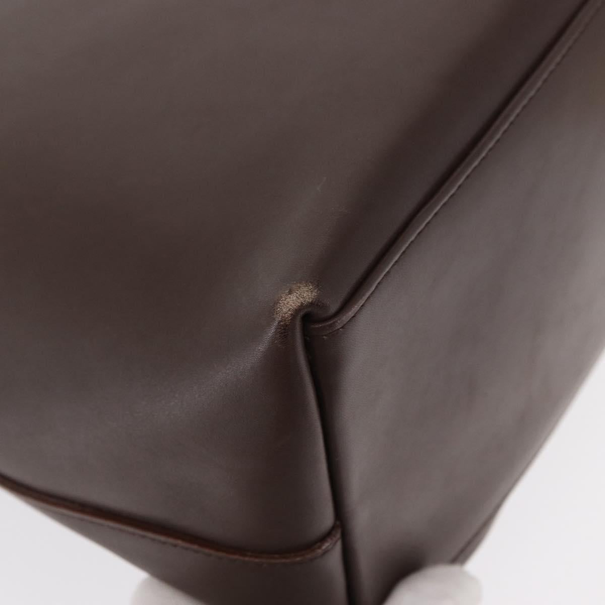 GUCCI Bamboo Shoulder Bag Leather Brown Gold 001 2058 1881 Auth 151925