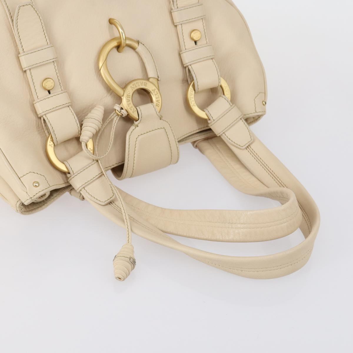 BALLY Shoulder Bag PVC Leather 3 Set Black White Auth 151928