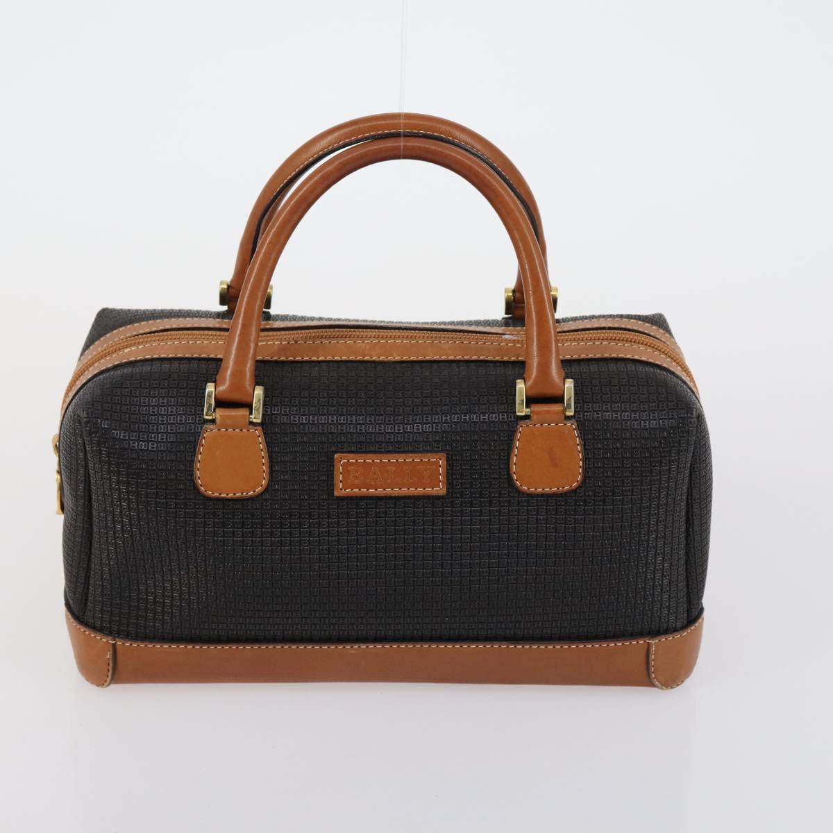 BALLY Shoulder Bag PVC Leather 3 Set Black White Auth 151928